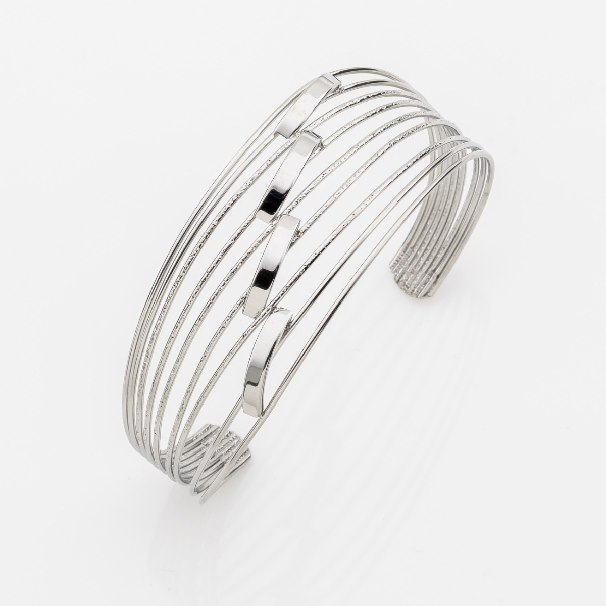 "Wire Luxe" Φαρδύ Ανοιχτό Βραχιόλι