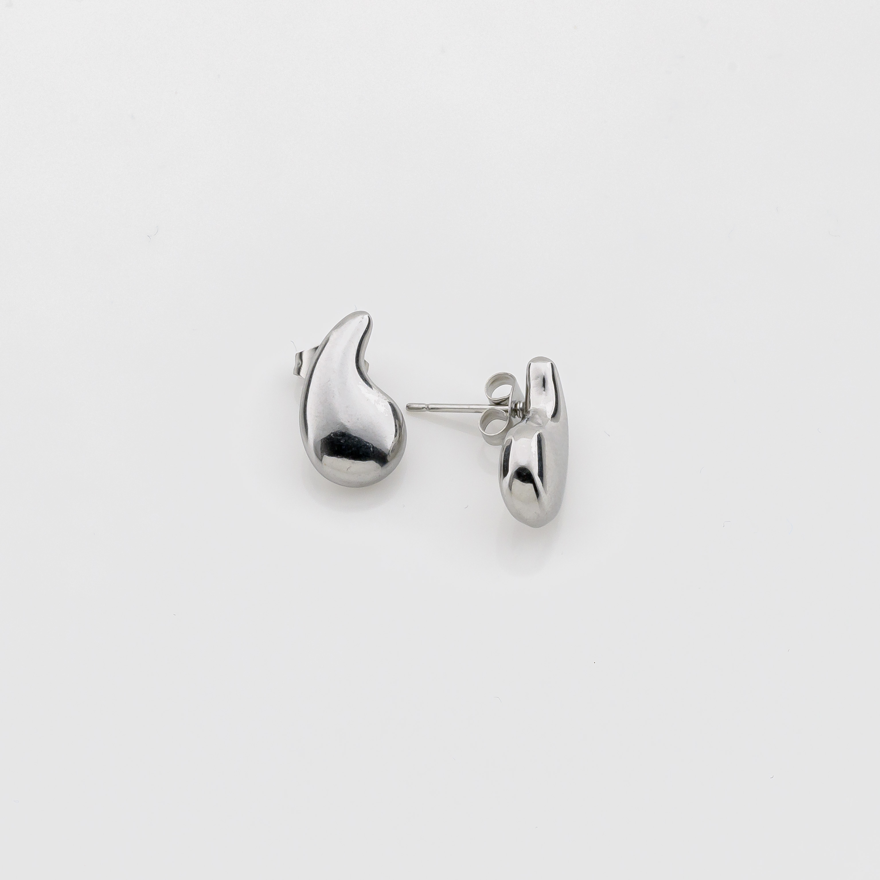 "Drop of Elegance" Μικρά Σκουλαρίκια Δάκρυ -Ασημί