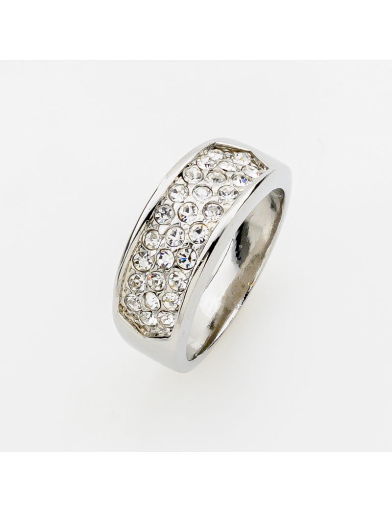Πολυτελής Φαρδιά Βέρα με Full Crystal Pavé & Διαχρονική Αισθητική