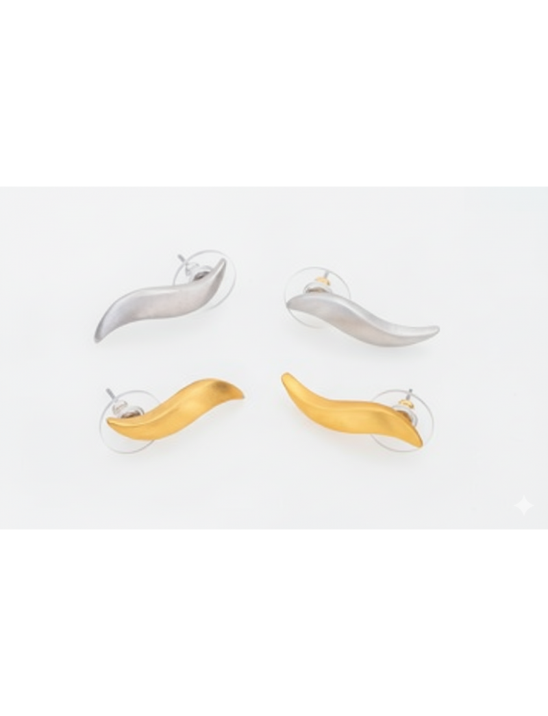 Σκουλαρίκια Κυματιστή Γραμμή