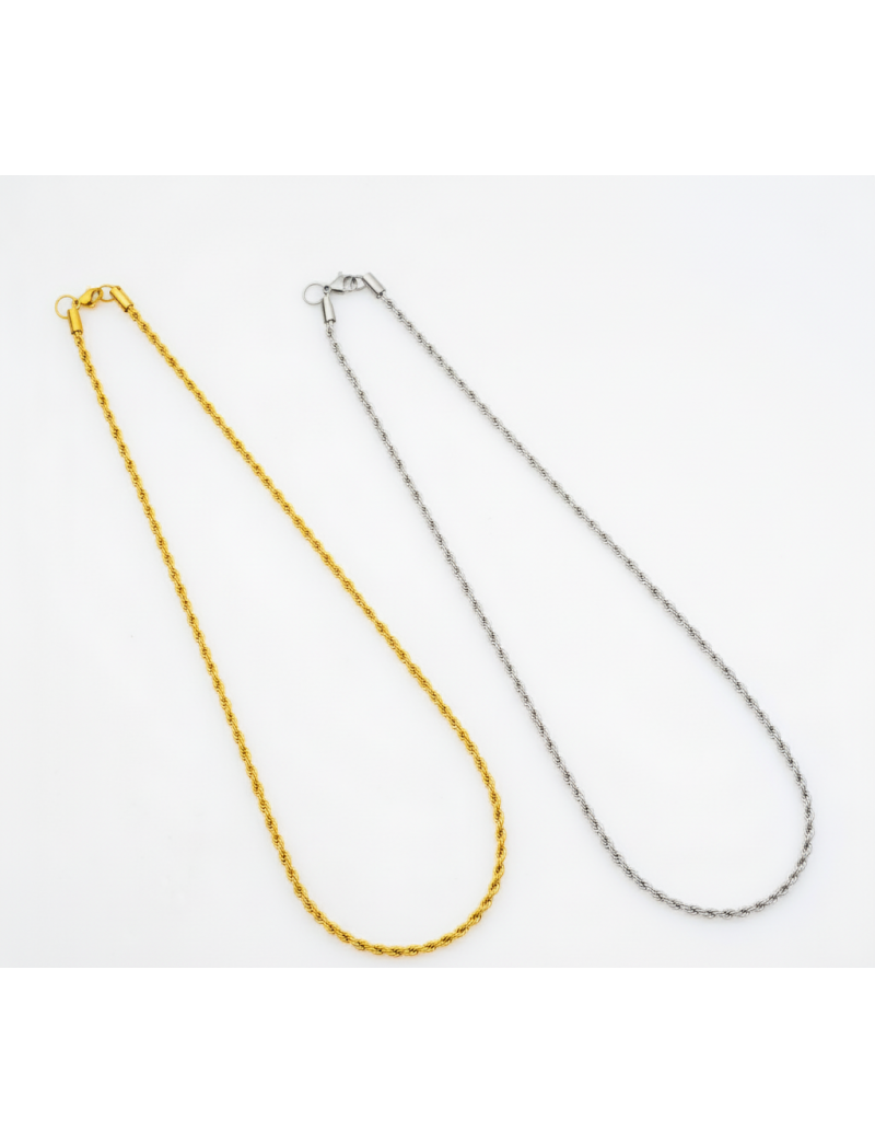 Rope Chain Κολιέ σε χρυσό και ασημί
