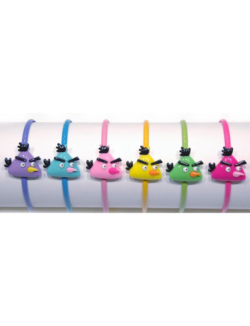 Στέκα παιδική πλαστική με φιγούρα πουλάκι σε 6 χρώματα