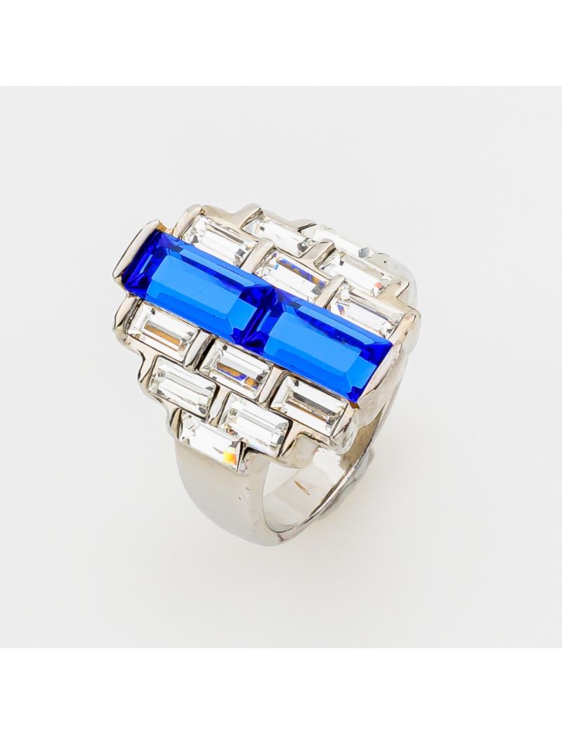 Royal Blue Statement Ring – Art Deco Inspiration