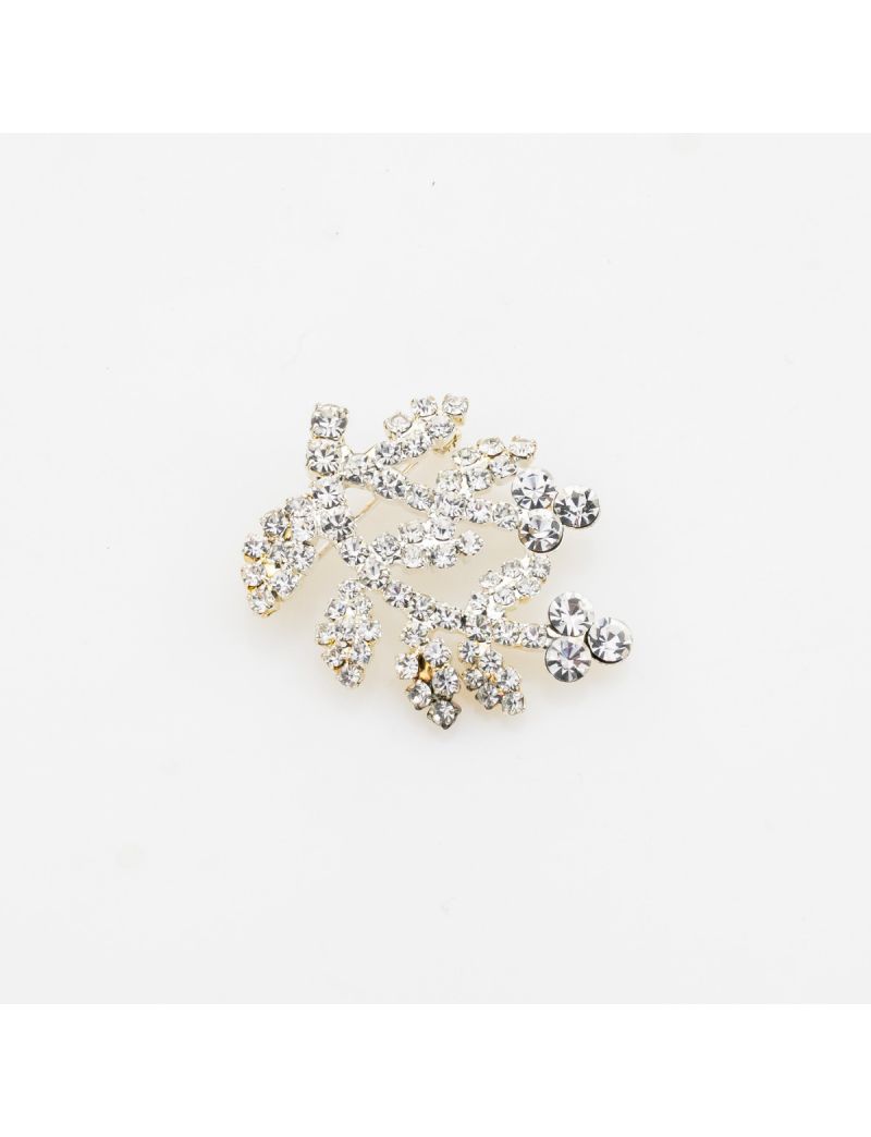 Ice Blossom Crystal Branch Brooch