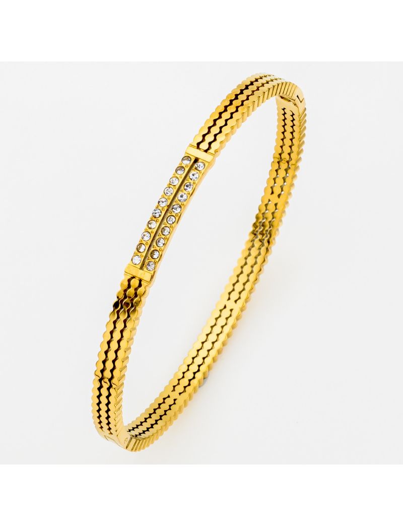 Πολυτελές Τριπλό Bangle με Κρύσταλλα