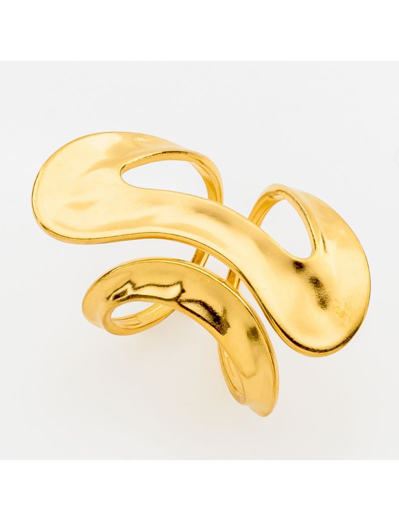Exclusive Χρυσό "Fluid" Δαχτυλίδι για Bold Minimal Εμφανίσεις