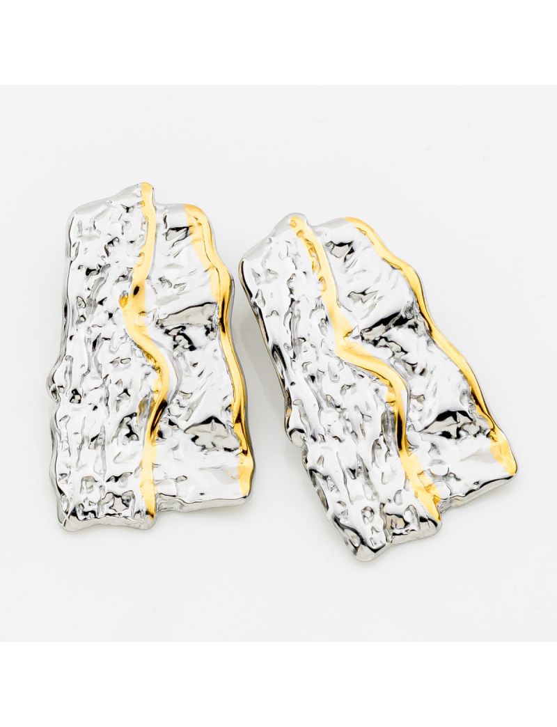 Statement Σκουλαρίκια "Crumpled Metal" για μοναδικό look