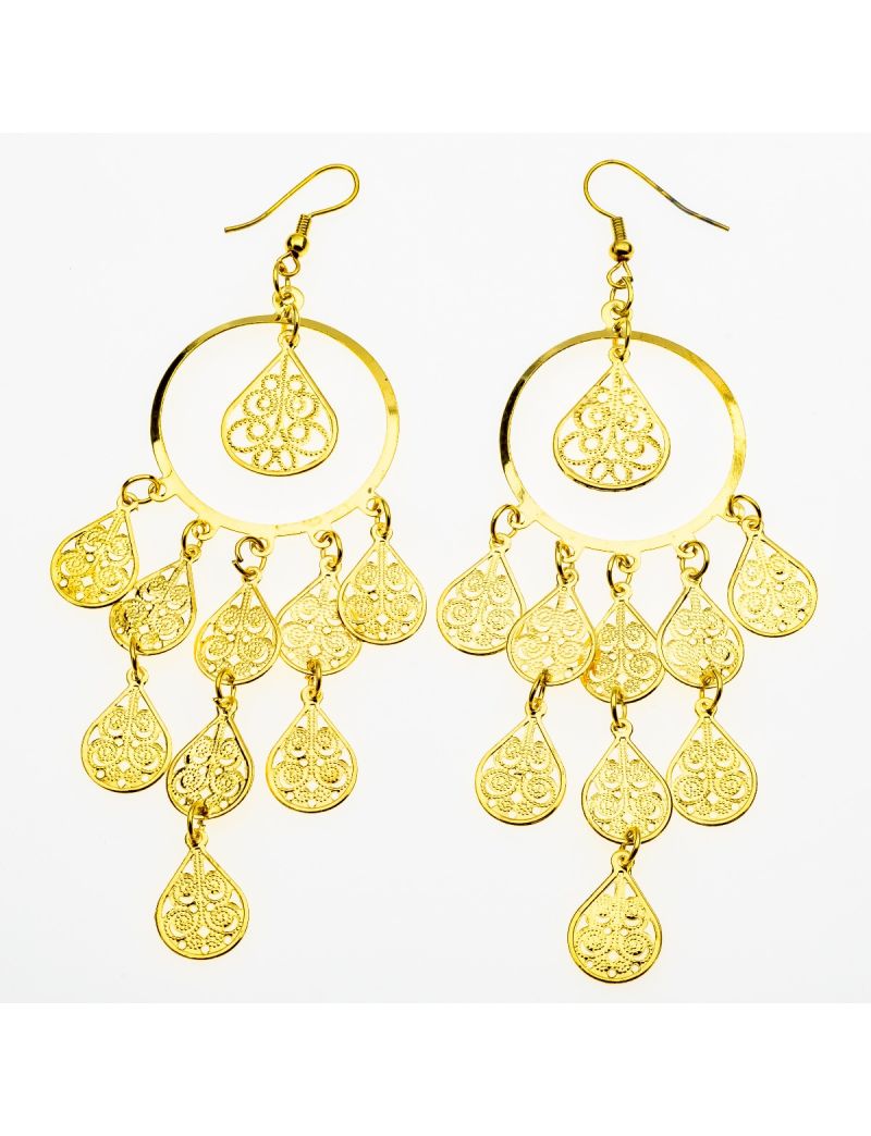 Σκουλαρίκια μεταλλικά βυζαντινά σχέδια σε χρυσό χρώμα (2 σχέδια)