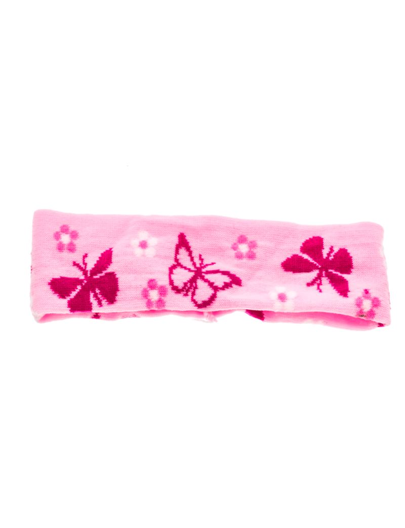 Παιδική κορδέλα μαλλιών με πεταλούδες-Ροζ