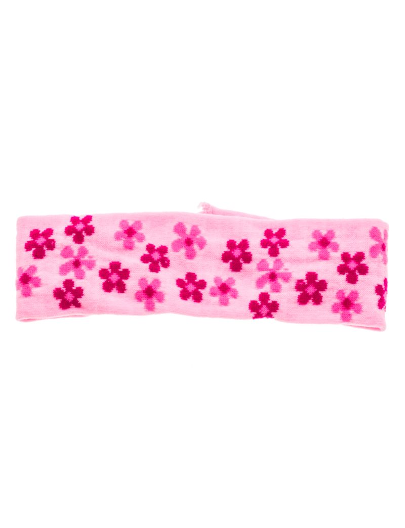 Παιδική κορδέλα μαλλιών με λουλούδια-Ροζ