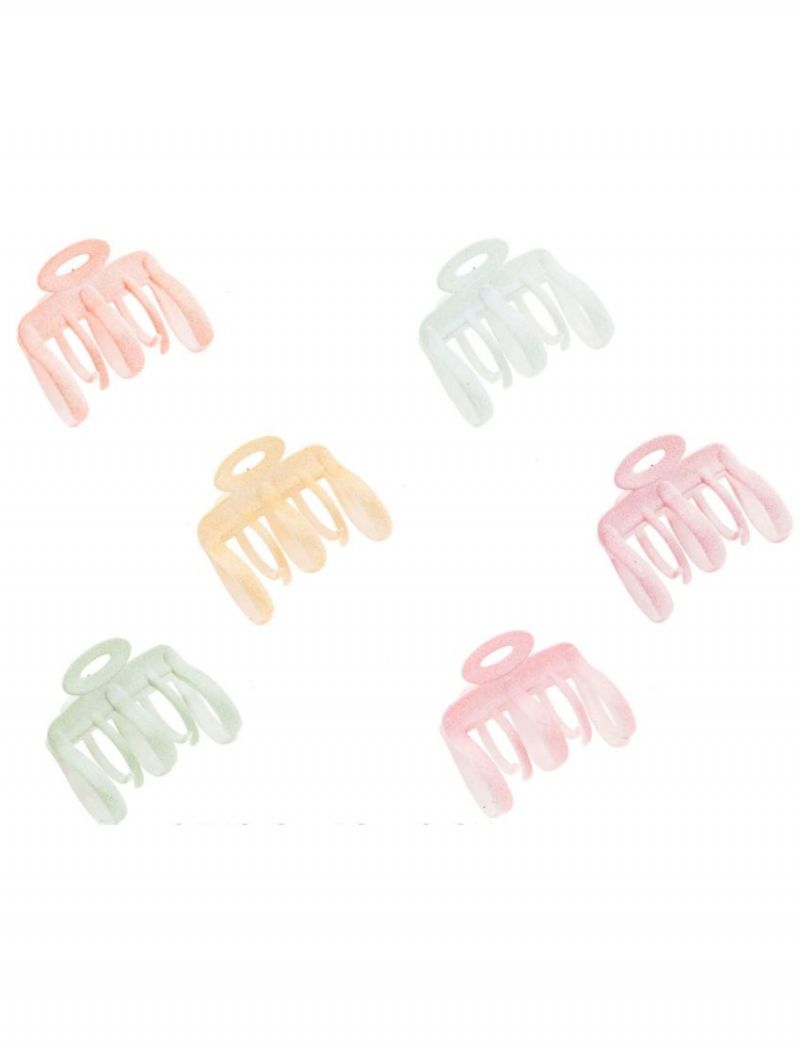 Κλάμερ πλαστικό σε συσκευασία 6 παστέλ χρώματων (6 τεμ)