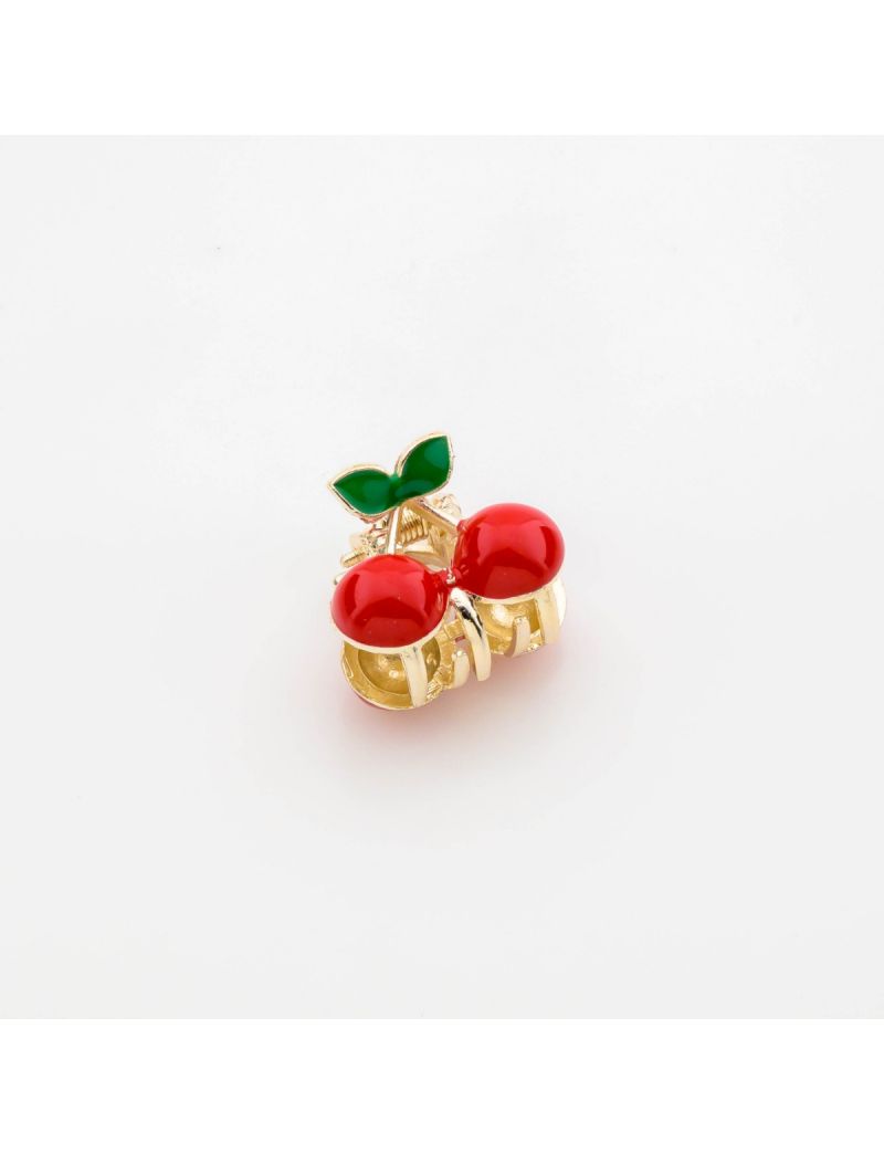 Premium Mini Hair Claw "Sweet Cherry" με High-Shine Εφέ