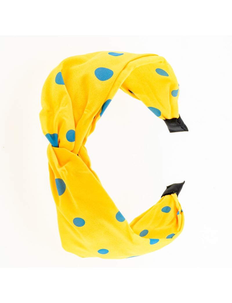 Στέκα υφασμάτινη πουά με κόμπο σε 6 φανταστικά χρώματα-Κίτρινο