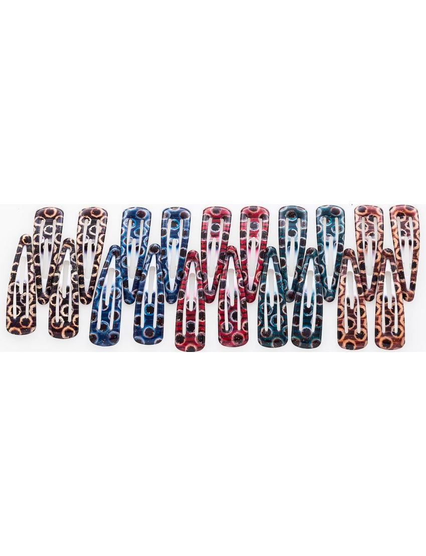 Κλικ κλακ μεταλλικό με σχέδια σε 5 χρώματα