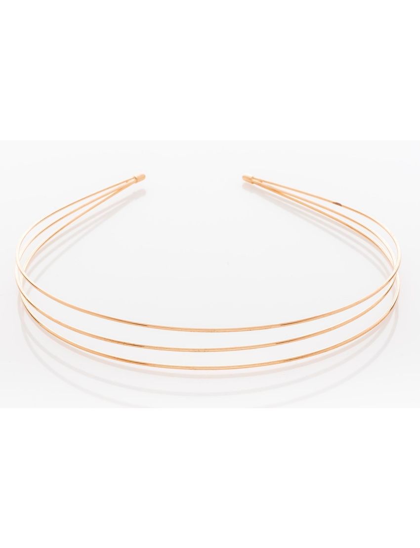 Στέκα μεταλλική χρυσή,σχέδιο 3 ράβδοι