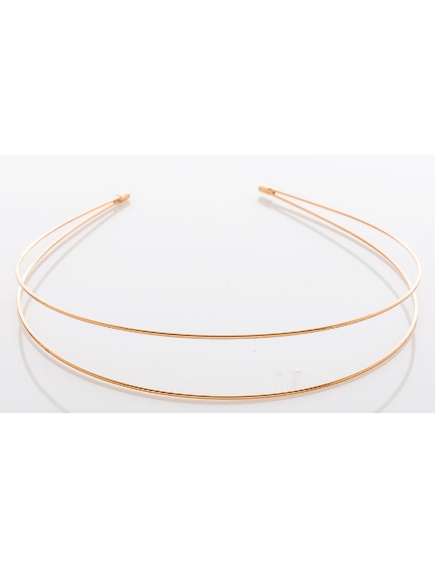 Στέκα μεταλλική χρυσή,σχέδιο 2 ράβδοι