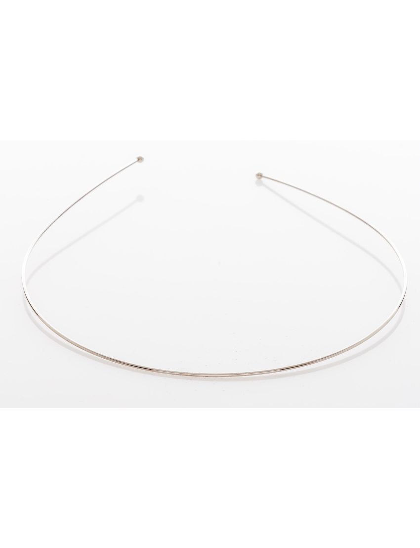 Στέκα μεταλλική μονή ασημένια ράβδος