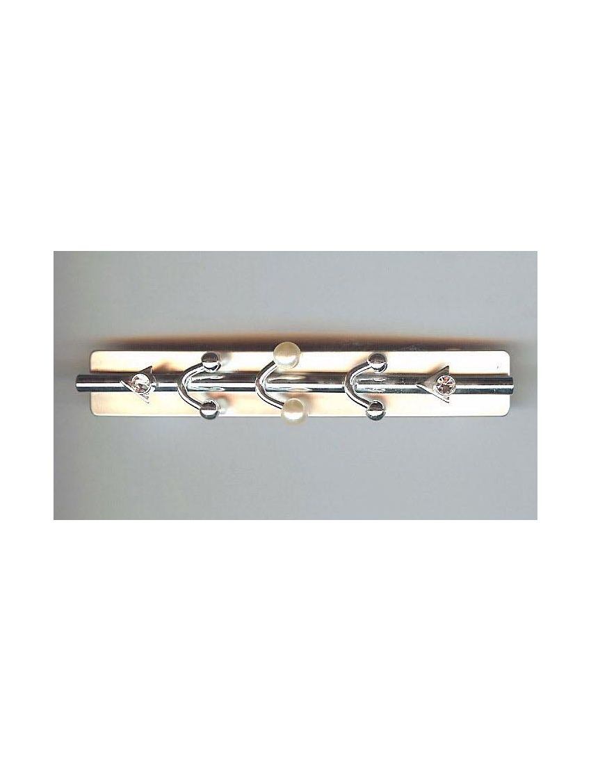 Μπαρέτα μεταλλική σε ασημί χρώμα και 8 ανάγλυφα σχέδια