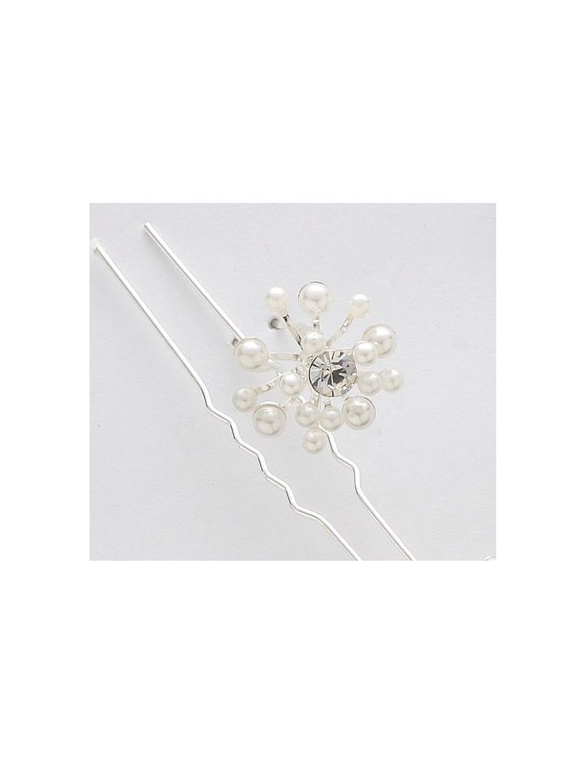 Φουρκέτα μεταλλική διακοσμημένη με ακτίνες απο πέρλες