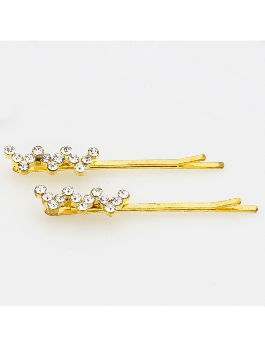 Τσιμπιδάκι μεταλλικό σε χρυσό χρώμα με στρας