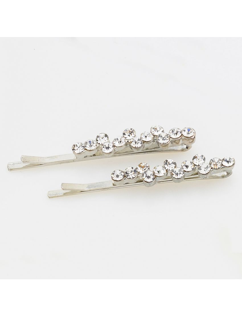 Τσιμπιδάκι σε ασημί χρώμα με στρας