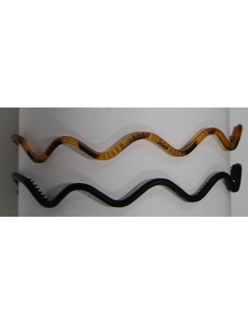 Στέκα πλαστική ζικ ζάκ σε καφέ και μαύρο χρώμα