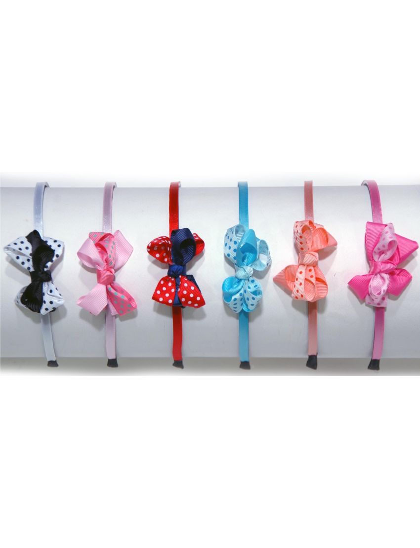 Στέκα υφασμάτινη παιδική διακοσμημένη με φιόγκο σε 6 χρώματα