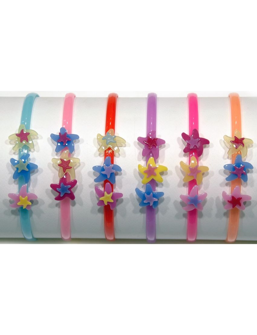Στέκα παιδική πλαστική με τρείς αστερίες σε 6 χρώματα