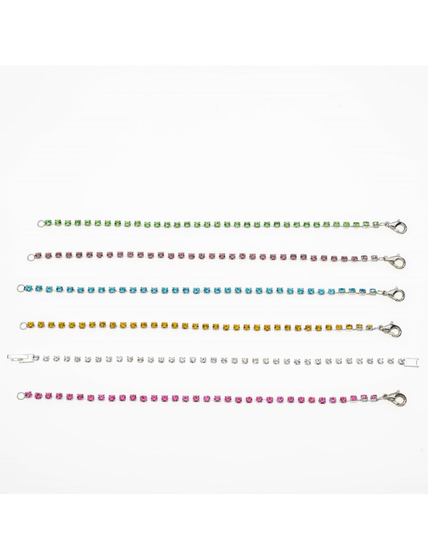 Συρμάτινο Βραχιόλι με Στράς – Μοναδική Λάμψη σε 6 Χρώματα