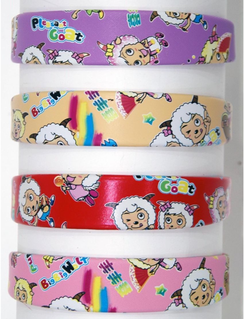 Στέκα παιδική πλαστική φαρδιά με προβατάκια σε 4 χρώματα