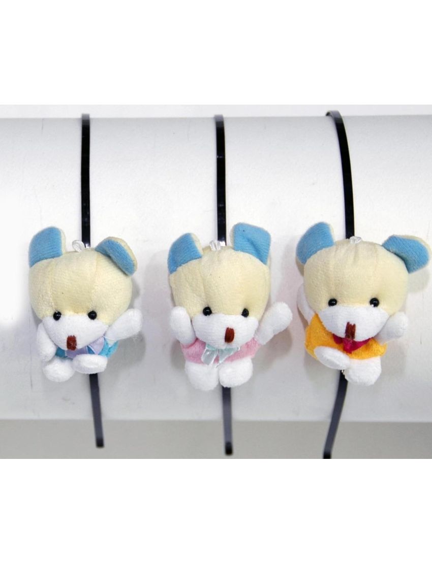 Στέκα παιδική μεταλλική με λούτρινο αρκουδάκι σε 3 χρώματα