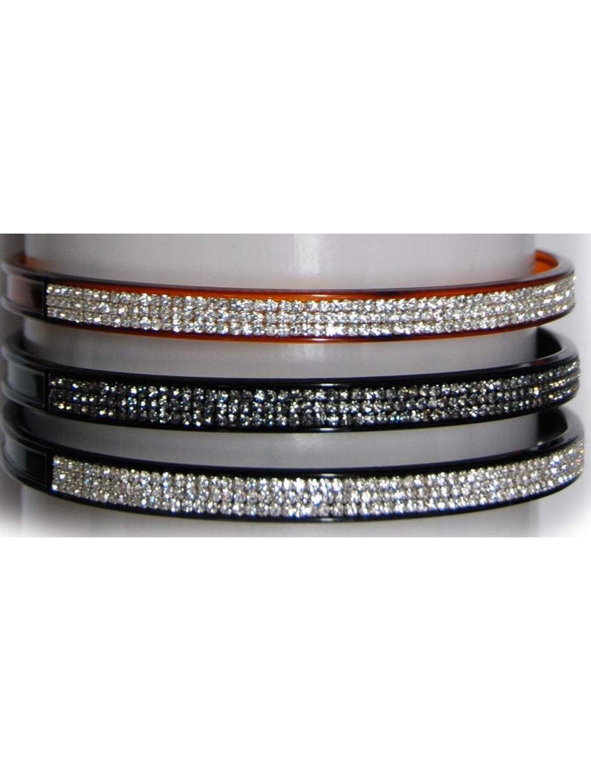 Στέκα πλαστική ανάγλυφη πλακέ διακοσμημένη με στράς