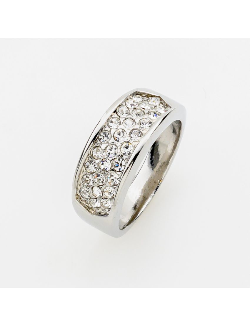 Πολυτελής Φαρδιά Βέρα με Full Crystal Pavé & Διαχρονική Αισθητική
