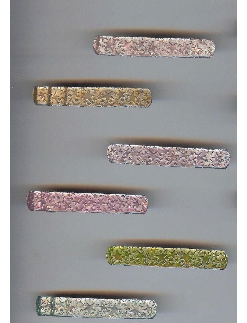 Μπαρέτα μεταλλική με αστέρια σε 6 χρώματα