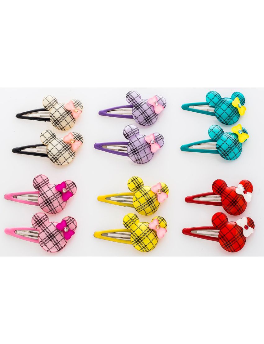 Κλικ κλακ πλαστικό παιδικό καρό αρκουδάκι σε 6 χρώματα (συσκευασία 2 τεμάχια)