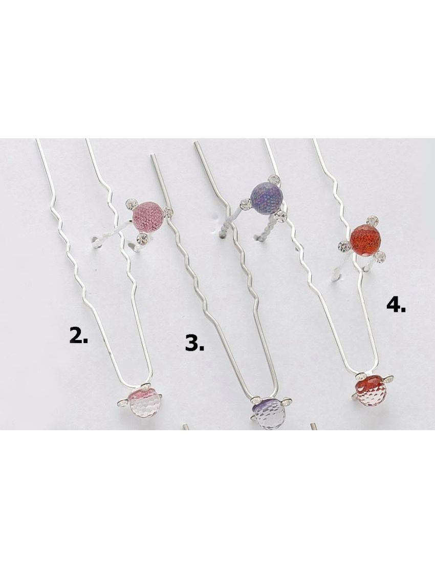 Φουρκέτα μεταλλική με στρογγυλή πέτρα