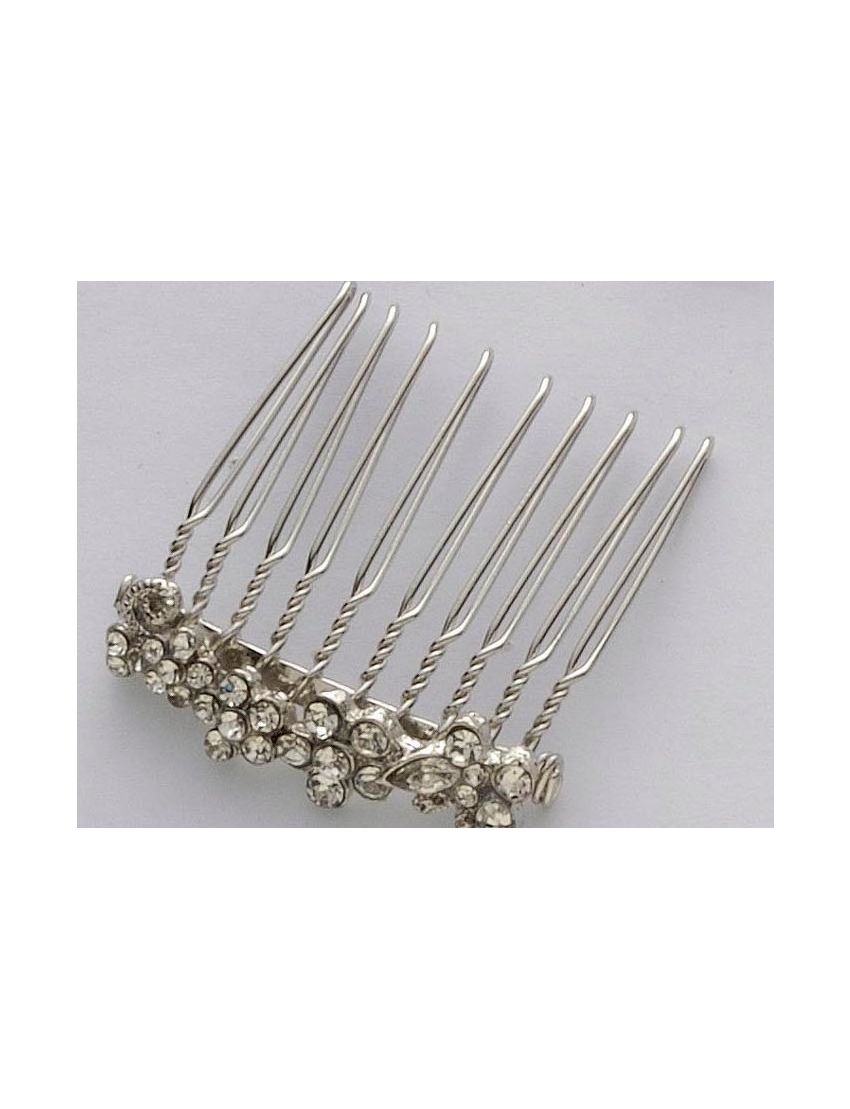 Χτενάκι μεταλλικό 5εκ διακοσμημένο με στράς