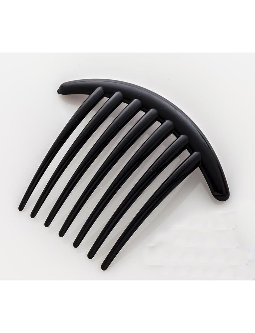 Χτενάκι πλαστικό σε καφέ και μαύρο χρώμα με μακριά δόντια