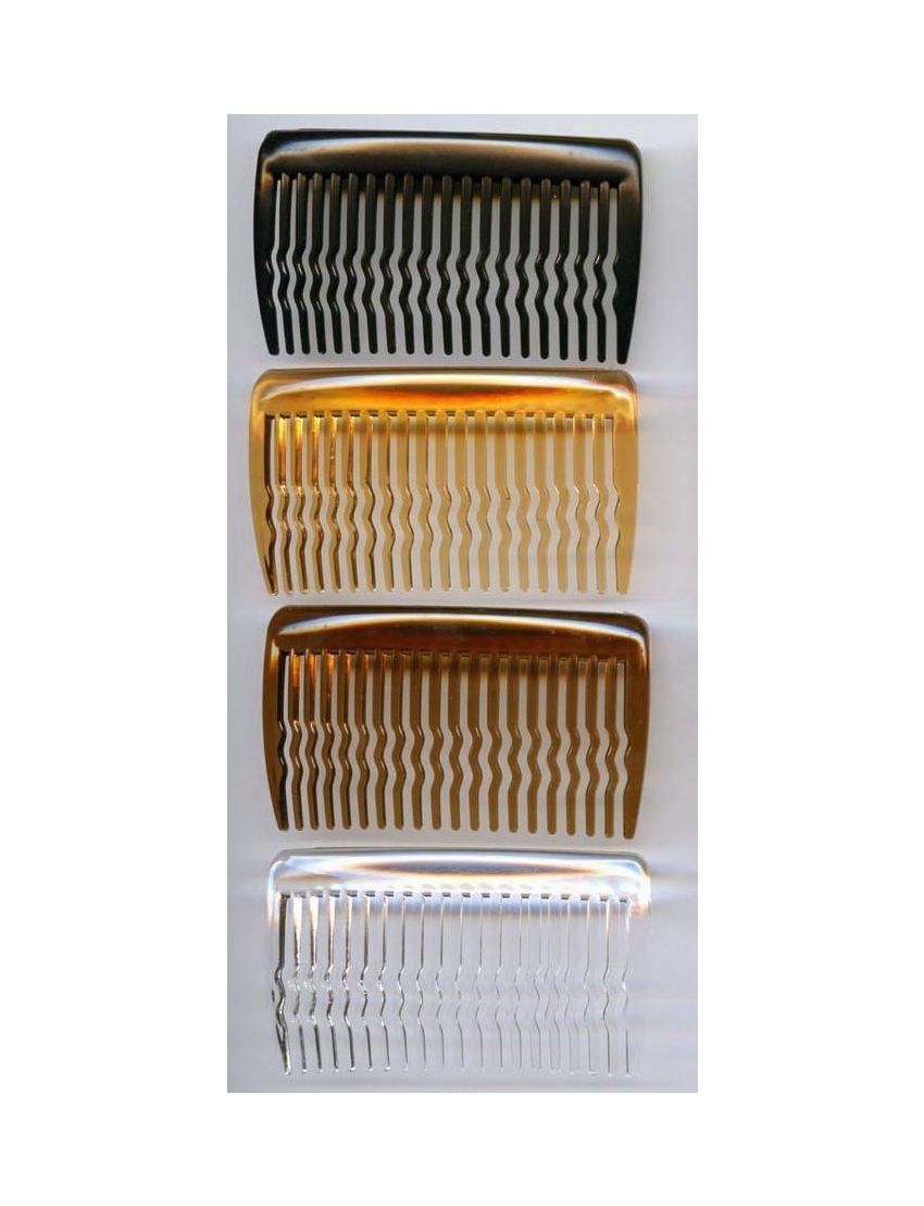 Χτενάκι πλαστικό 7,5εκ σε γήινες αποχρώσεις σε συσκευασία 2 τεμαχίων