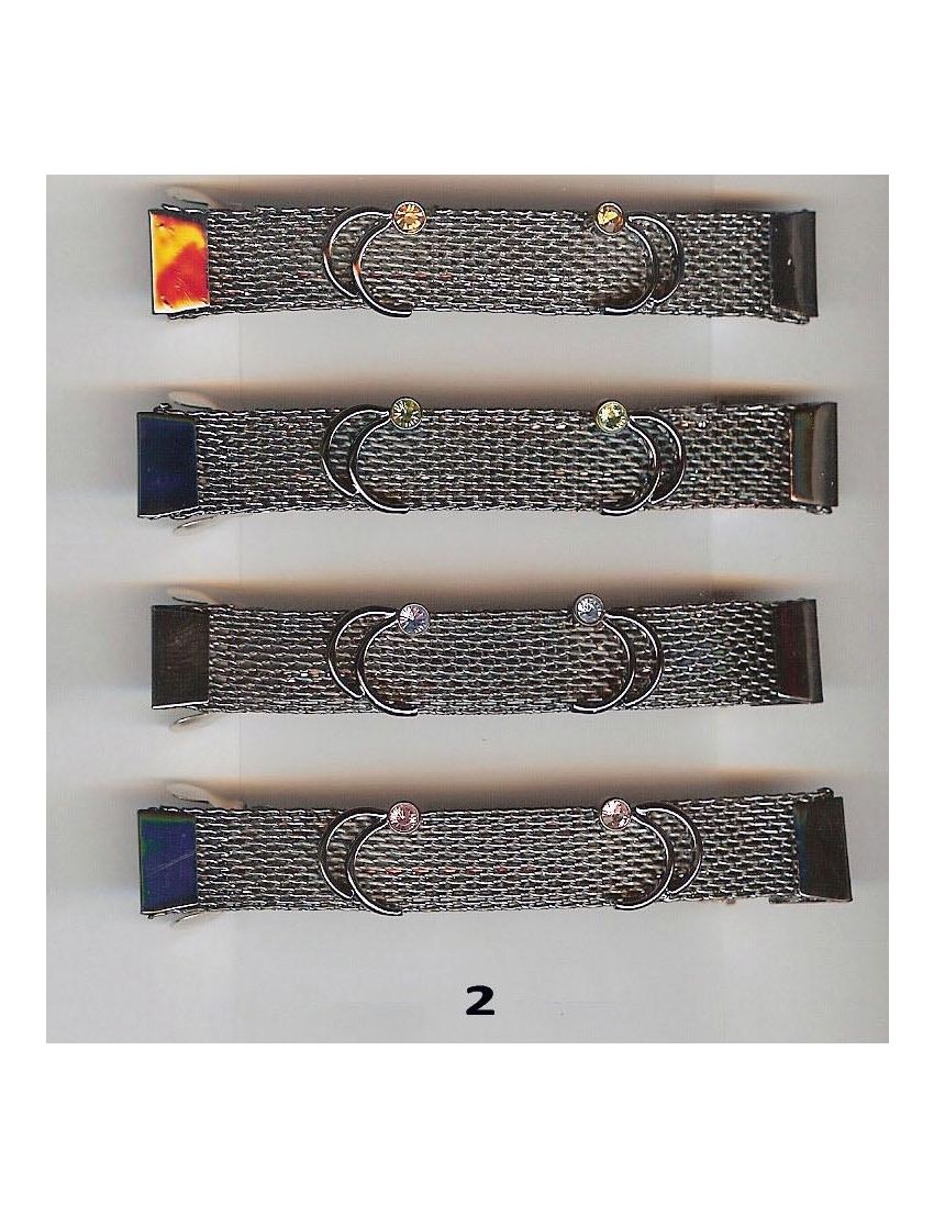 Μπαρέτα μεταλλική σε 5 σχέδια διακοσμημένα με στράς σε 4 χρώματα