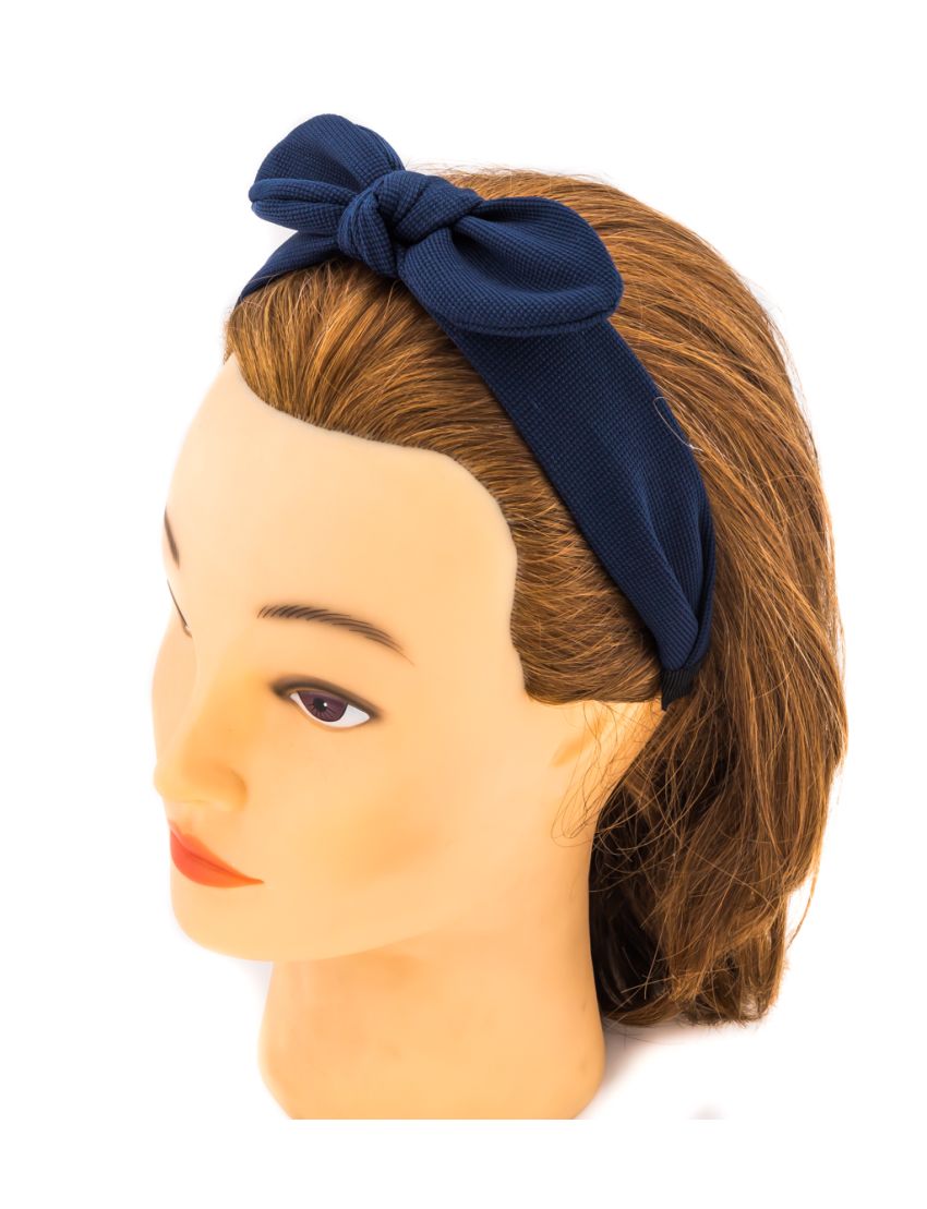 Υφασμάτινη στέκα μαλλιών με υφή και φιόγκο