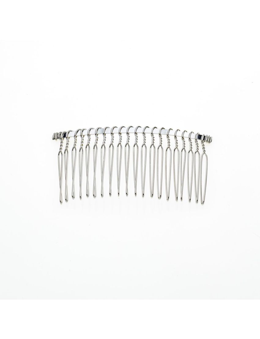 Χτενάκι μεταλλικό με συρμάτινα δοντάκια σε μαύρο χρώμα