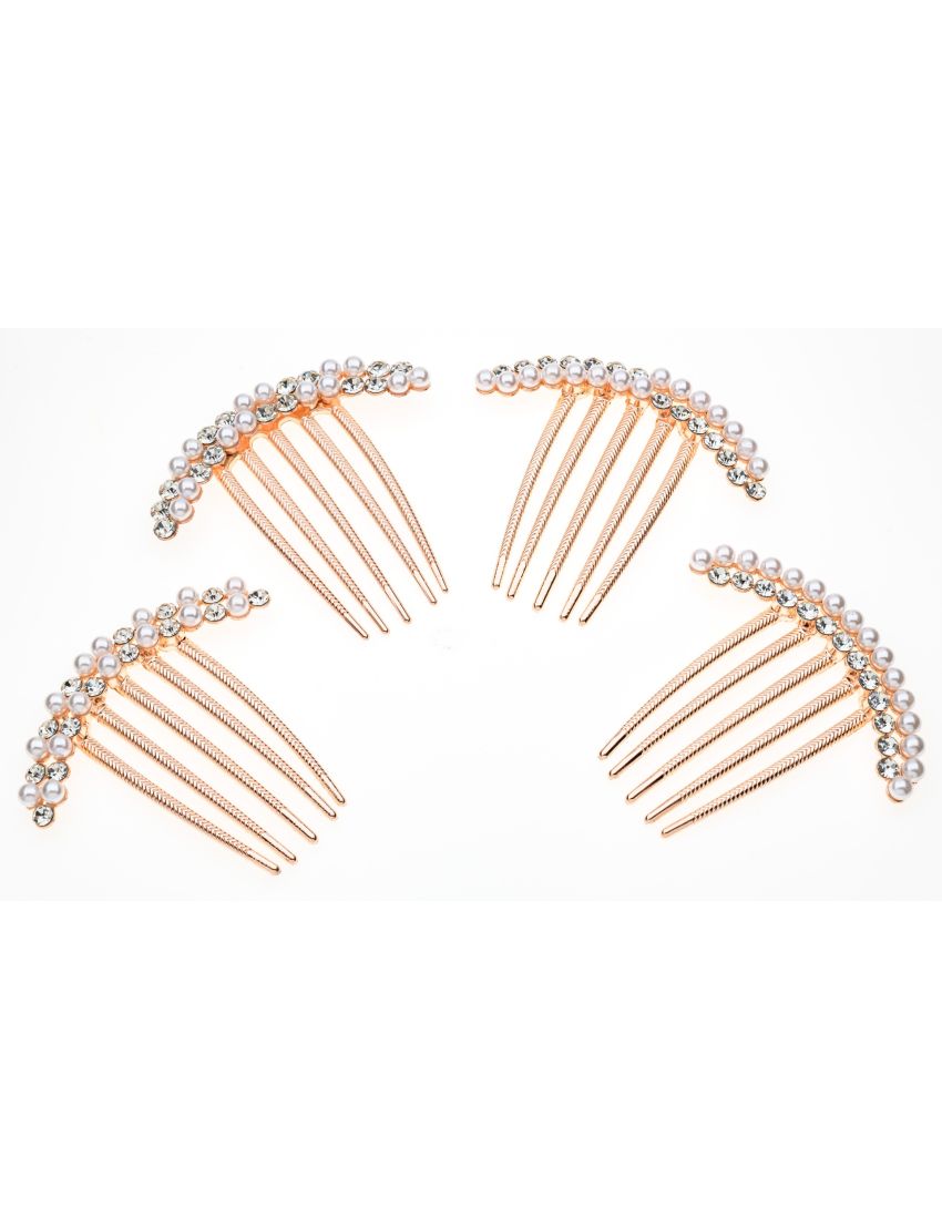 Χτενάκι διακοσμημένο με πέρλες και στρας σε 4 σχέδια