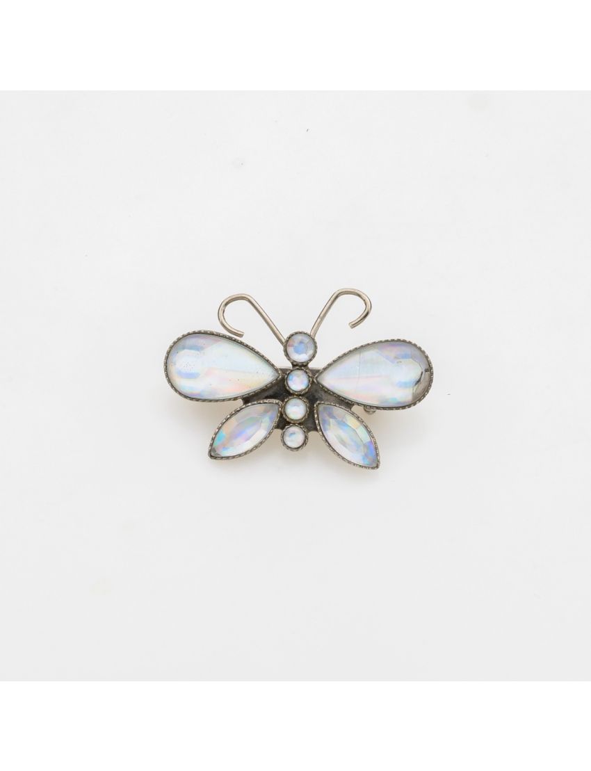 Aurora Crystal Butterfly Brooch