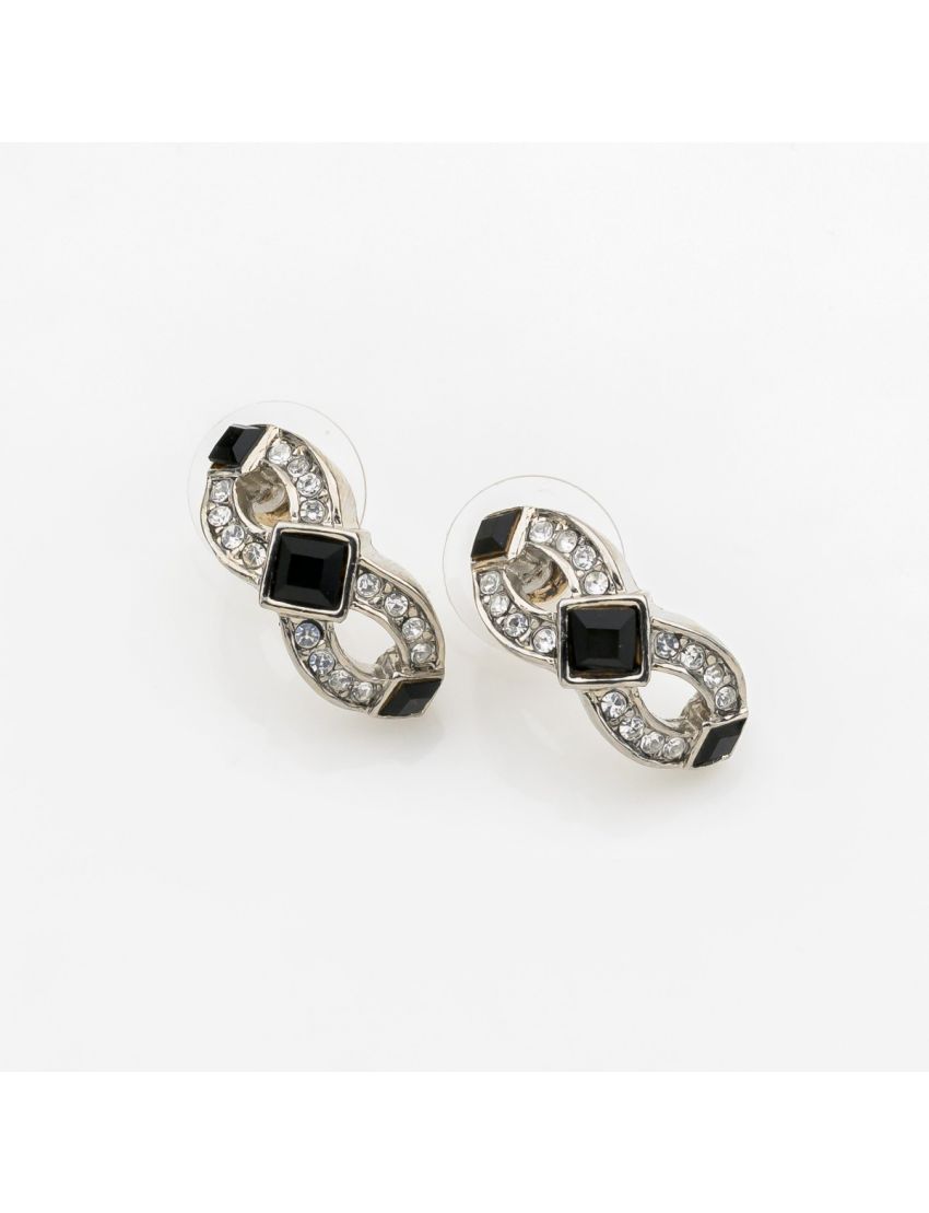 Geometric Infinity Crystal Stud Earrings