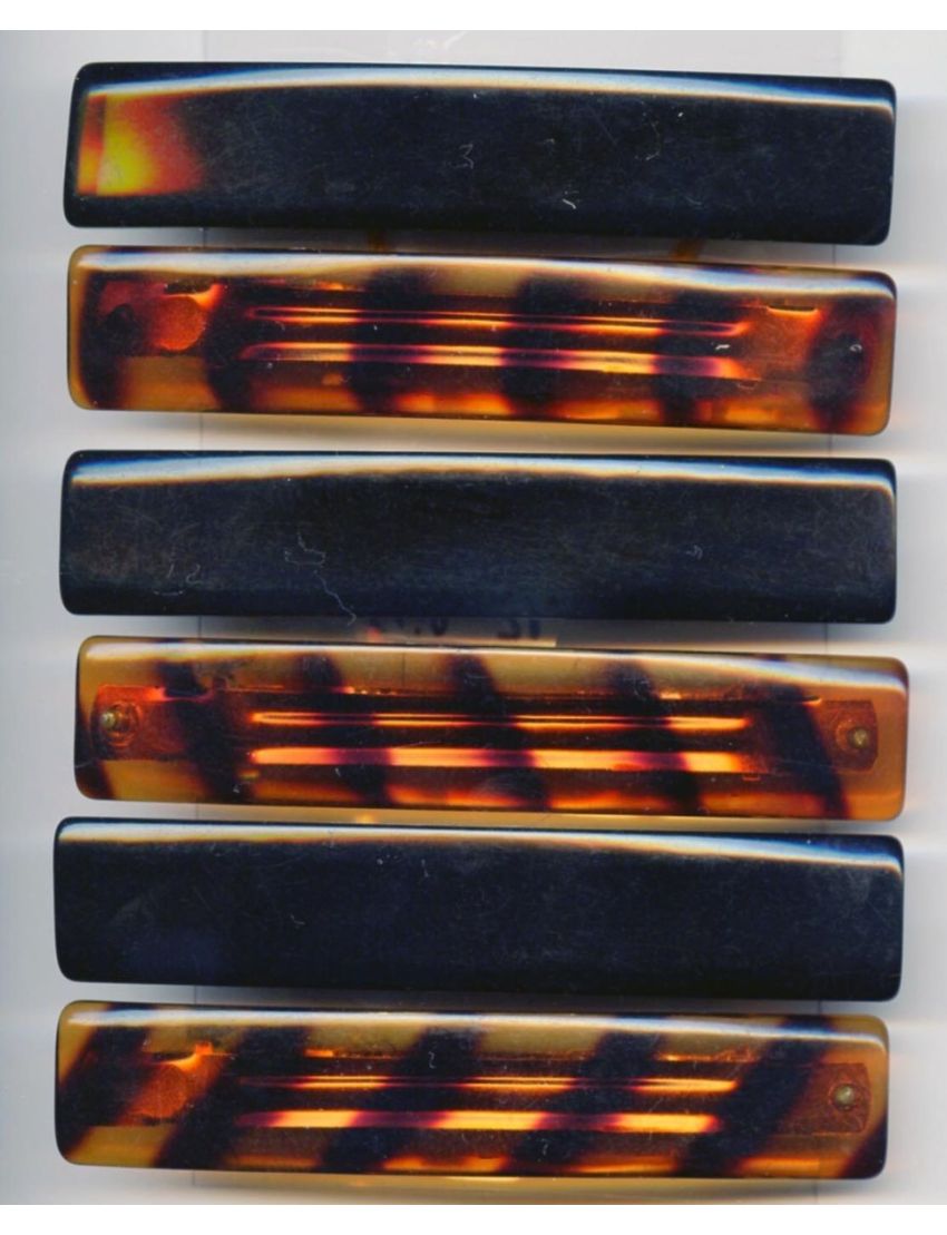 Μπαρέτα πλαστική 1εκ φάρδος και 7,5εκ μήκος σε καφέ και μαύρο χρώμα