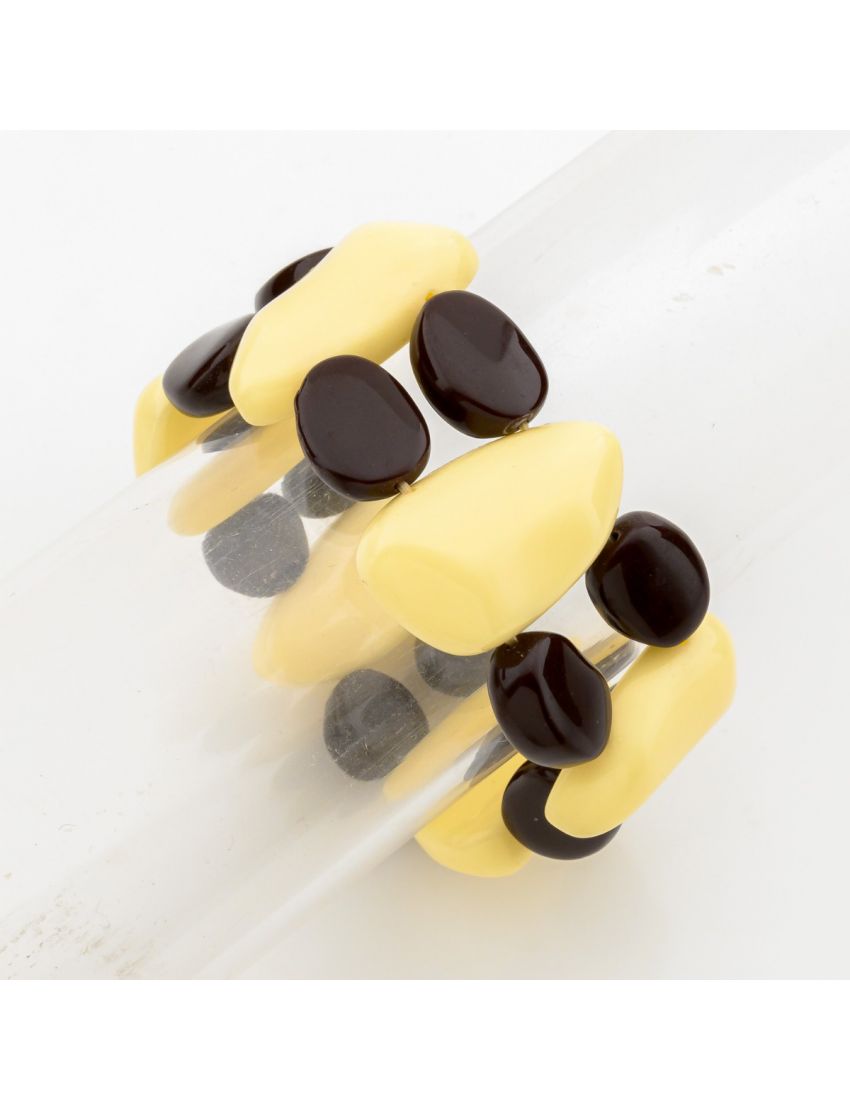 Monochrome Pebble Statement Stretch Βραχιόλι