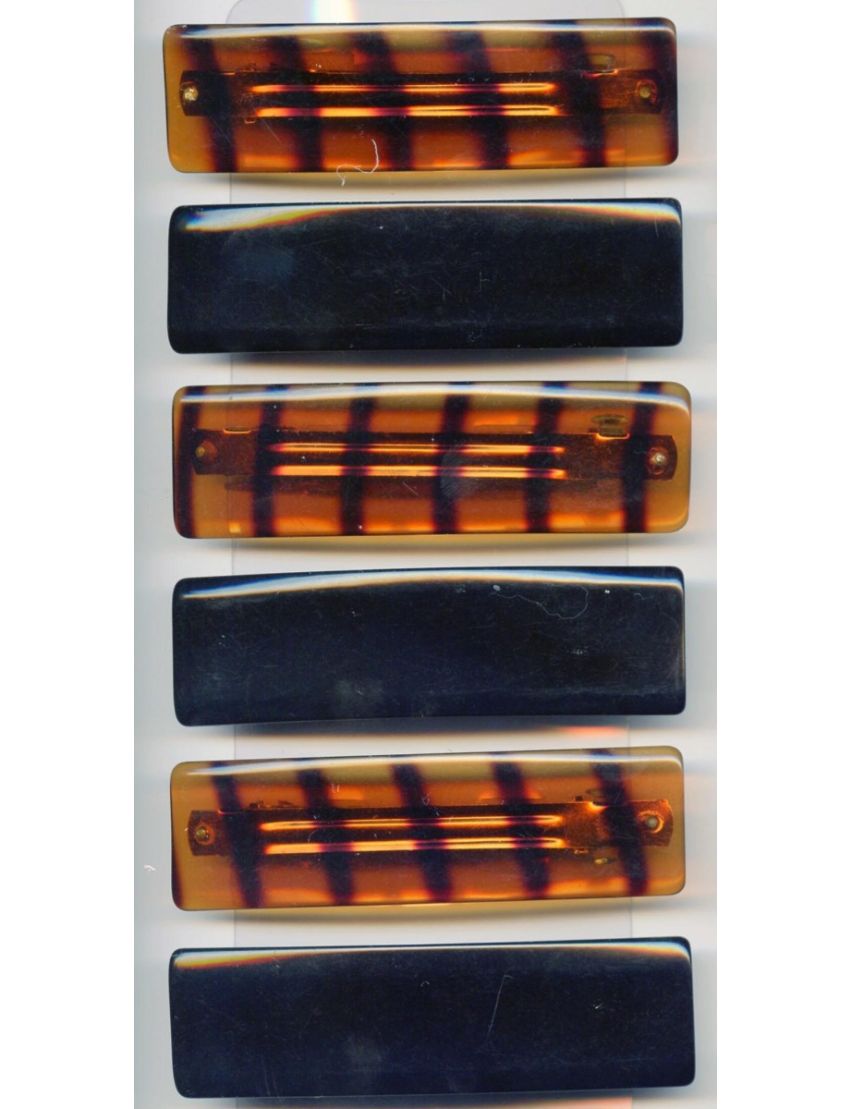 Μπαρέτα πλαστική σε καφέ και μαύρο χρώμα 7,5εκ