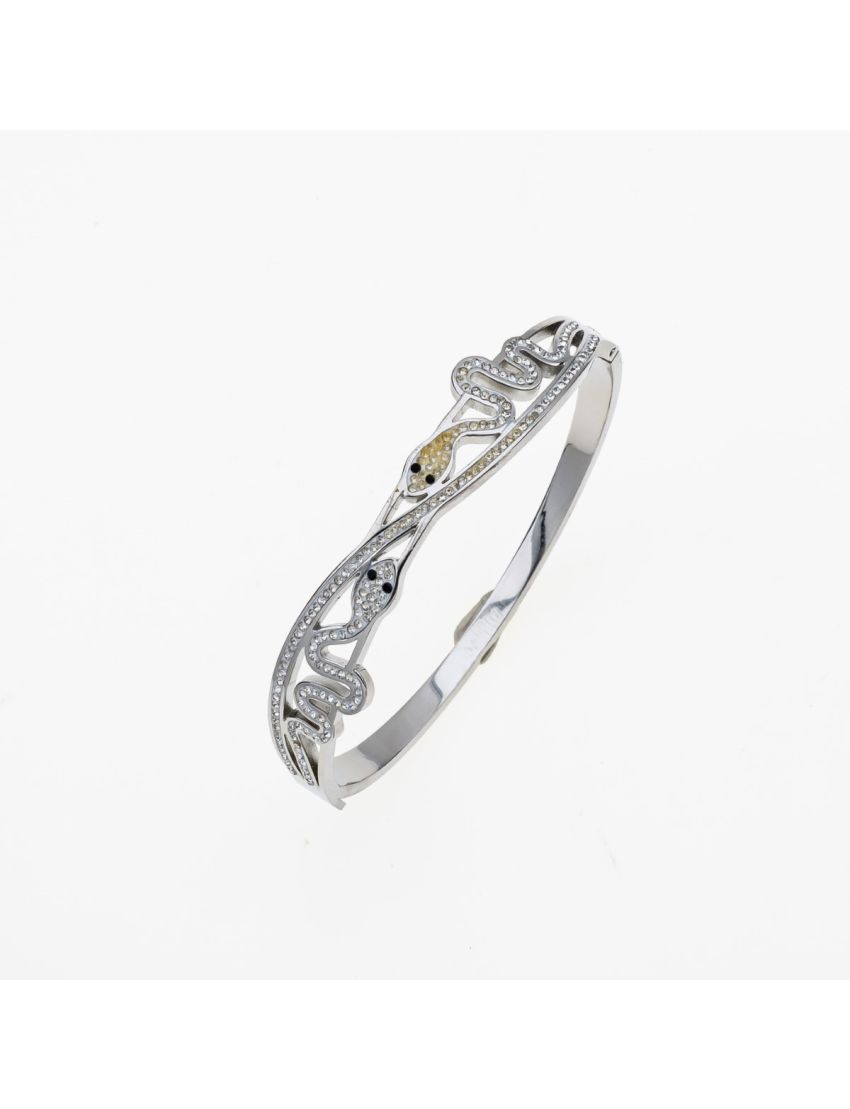 Βραχιόλι από ανοξείδωτο ατσάλι με σχέδιο φιδάκια