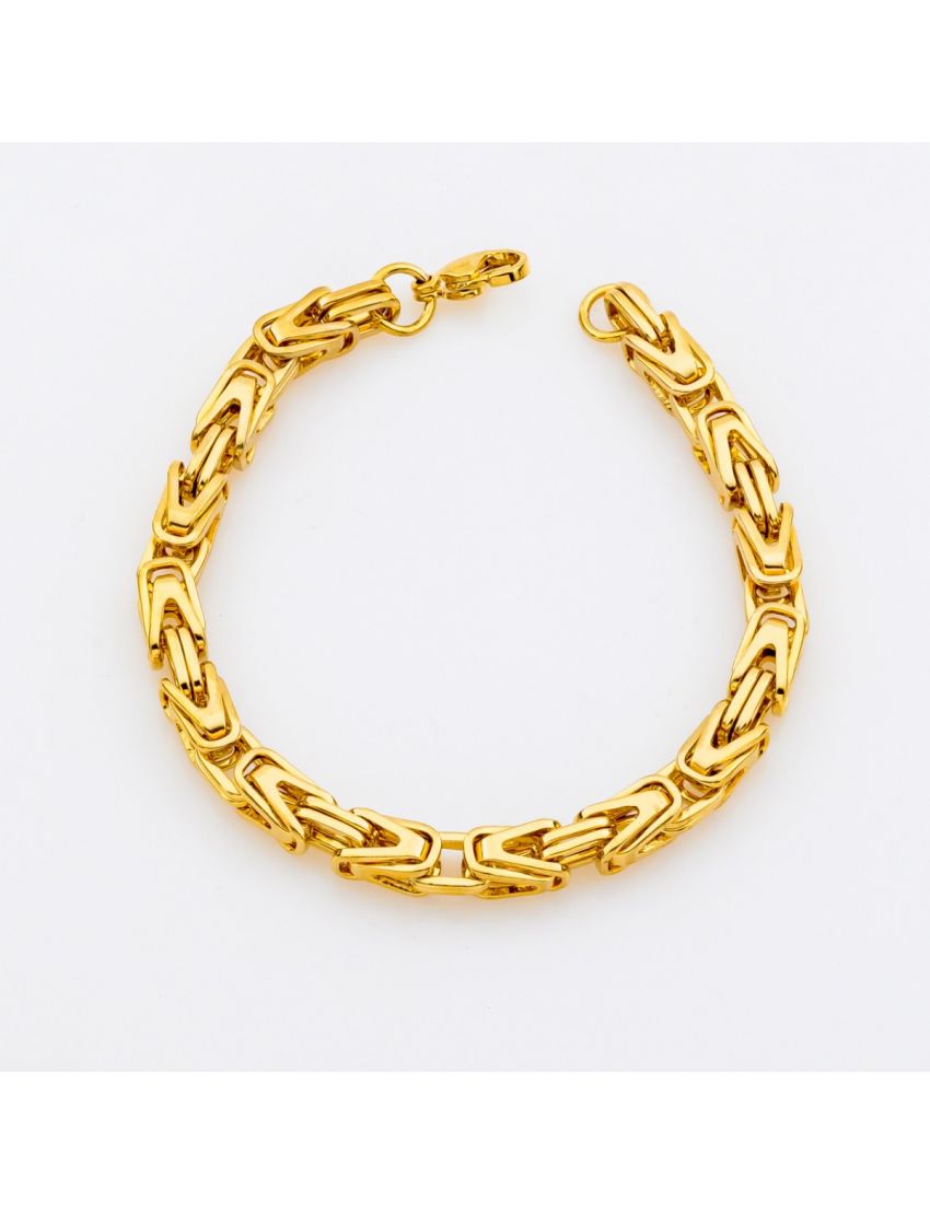 Χρυσό Βραχιόλι με Περίτεχνη Βυζαντινή Πλέξη